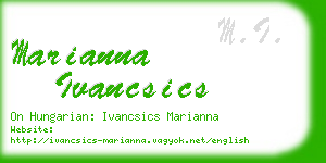 marianna ivancsics business card